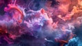 Whispers in the Mist: Ethereal Smoke and Fluid Color Fusion