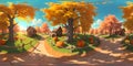 Whispers of Nature: AI-Generated Autumn Garden Delight