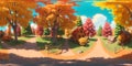 Whispers of Nature: AI-Generated Autumn Garden Delight