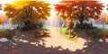 Whispers of Nature: AI-Generated Autumn Garden Delight