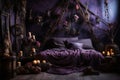 Whispers of the Night: Gothic Opulence in Violet Shades