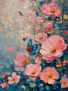 Whispers of Spring: A Vibrant Tapestry of Pink Flowers, Butterfl