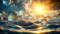 The Whispers of Water: A Dreamy Dance of Soap and Light AI generated