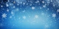 Whispers of Winter, Enchanting Blue Snowscape with Snowfall, Perfect for Christmas and New Year Themes