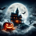 Unveiling the Enchanting Secrets of a Spooky Halloween Night. Generative ai for illustrations