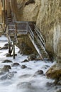 Whispy Stairs at El Matador Beach Royalty Free Stock Photo