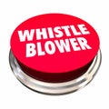 Whistle Blower Red Button Report Abuse Crime 3d Illustration