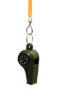 Whistle with a compass Royalty Free Stock Photo