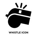 Whistle icon vector isolated on white background, logo concept o