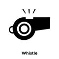 Whistle icon vector isolated on white background, logo concept o
