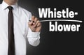 Whistleblower is written by businessman background concept