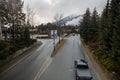 Whistler British Columbia Canada April 17 2023 Village Gate Blvd Road Street View