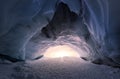 Beautiful View of the Ice Cave in the Alpines Royalty Free Stock Photo