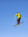 Extreme Skier jumps up high