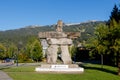 Whistler, Canada - Circa 2019: Whistler Inukshuk 2010 winter olympic games memorial