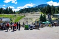 June 16 2018, Whistler Canada: Mountain biking area in British Columbias famous Whistler village. This is the most