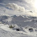 Whistler Mountains views at winter season.