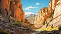 Whistlerian Illustration Of A Canyon: Reviving Historic Art Forms