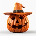 Whistlerian Style 3d Render Of Cute Cowboy Jackolantern