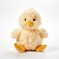 Whistlerian White Stuffed Chick: Soft Tonal Range In Light Amber