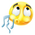 Whistling Tune Emoticon Cartoon Face