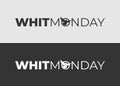 Whit Monday logo and modern symbol. Eps 10