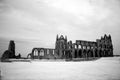 Whitby Abbey castle, ruined Benedictine abbey sited on Whitby`s Royalty Free Stock Photo