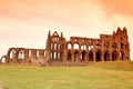 Whitby Abbey castle, ruined Benedictine abbey sited on Whitby`s Royalty Free Stock Photo