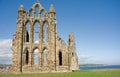 Whitby Abbey and the coastline.