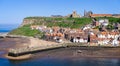 Whitby Abbey and harbour Royalty Free Stock Photo