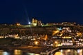 Whitby and the Abbey at night