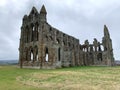 Whitby Abbey North Yorkshire England inspiration for Bram Stoker Grey Skies Royalty Free Stock Photo