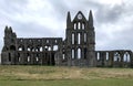 Whitby Abbey North Yorkshire England inspiration for Bram Stoker Grey Skies Royalty Free Stock Photo