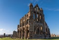 Whitby Abbey old gothic architecture on a sunny day Royalty Free Stock Photo