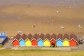 Whitby beach huts in North Yorkshire Royalty Free Stock Photo