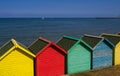 Whitby Beach HutsThe view out to sea from the beach huts in Whitby, North Yorkshire. These are a symbol of the British seaside Royalty Free Stock Photo