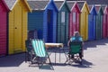 Whitby beach huts Royalty Free Stock Photo