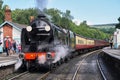 Front view of Vintage Steam Engine - North Yorkshire Moors Railway Royalty Free Stock Photo