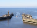 Whitby Harbour Entrance  North Yorkshire  UK Royalty Free Stock Photo