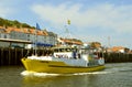 Whitby harbour Summer Queen tourist ship Royalty Free Stock Photo