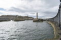 Whitby Harbour Piers and Lighthouses Royalty Free Stock Photo