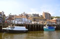 Whitby harbour ships Royalty Free Stock Photo