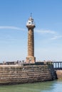 Whitby Harbour West lighthouse in Northern England