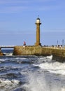 Whitby lighthouse Royalty Free Stock Photo