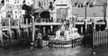 Whitby, North Yorkshire, England - Jan 28, 2019:,UK - Black and white photo  of The harbour at Whitby on the North Yorkshire coast Royalty Free Stock Photo