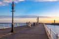Whitby Pier North Yorkshire, UK Royalty Free Stock Photo