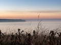 Whitby seascape at dusk in Yorkshire England UK Royalty Free Stock Photo