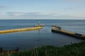 Whitby a seaside town with a harbour, North Yorkshire, England Royalty Free Stock Photo