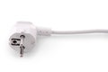 White 220 volt power connector (Clipping path)