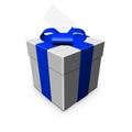 White 3d gift box